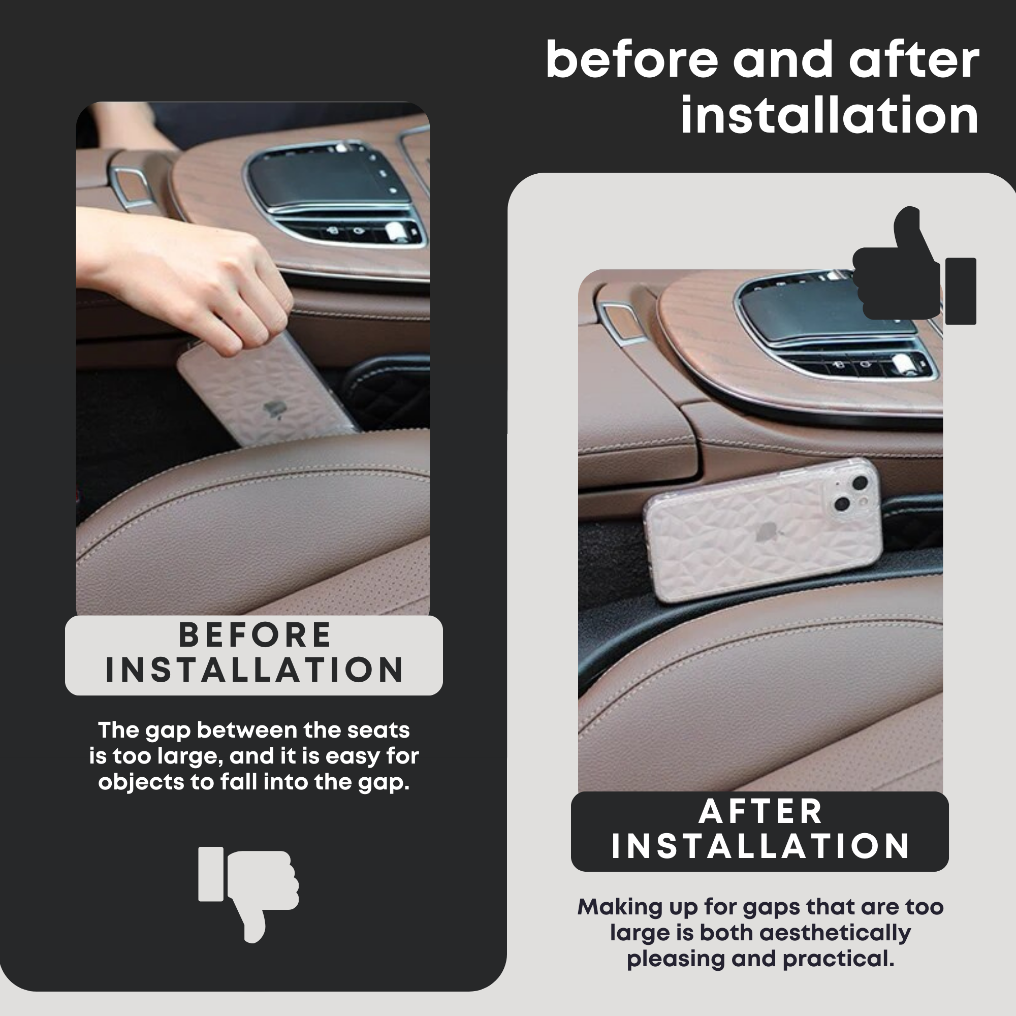 GapShield™ Seat Gap Filler | 1 Pair - Science Factory Shop