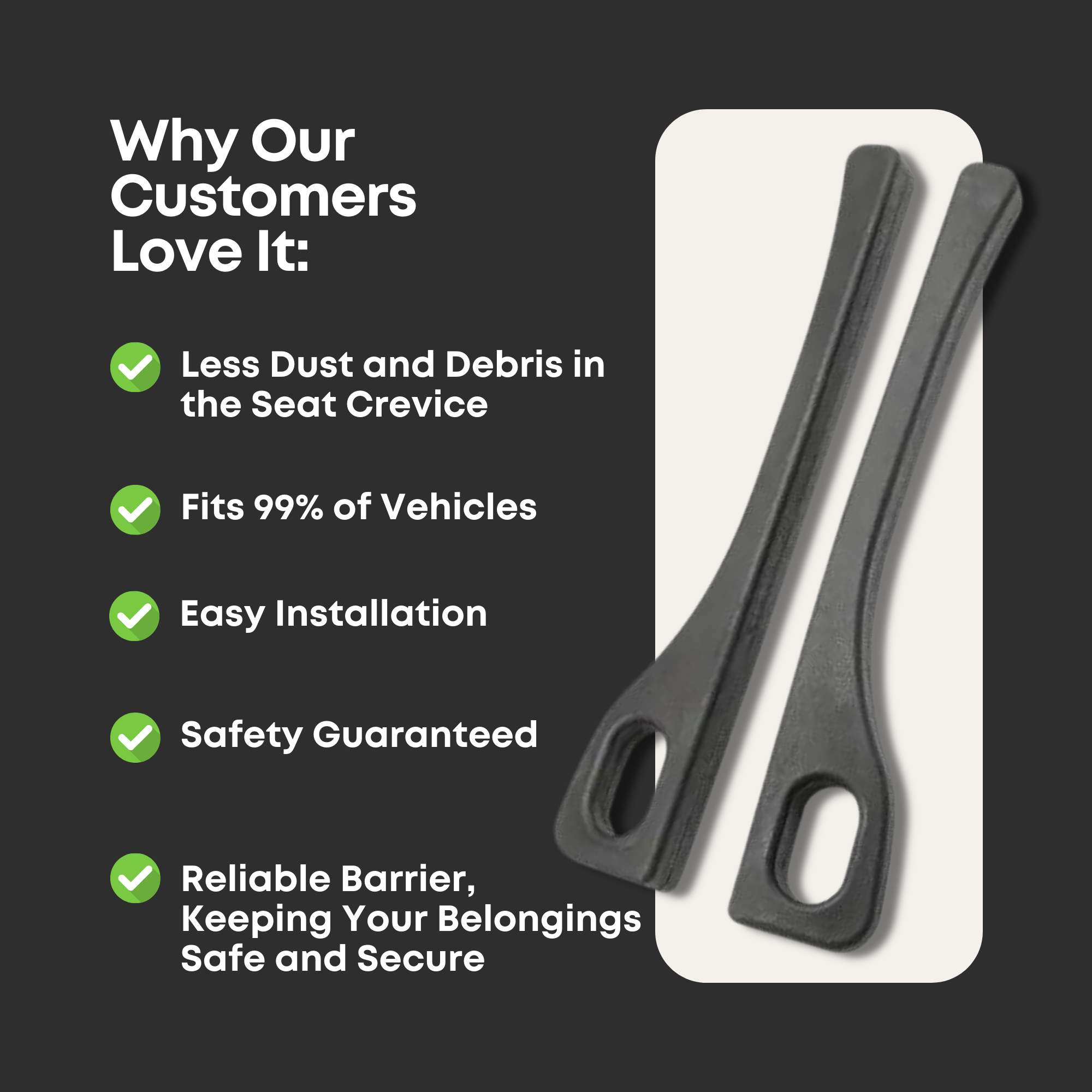 GapShield™ Seat Gap Filler | 1 Pair - Science Factory Shop