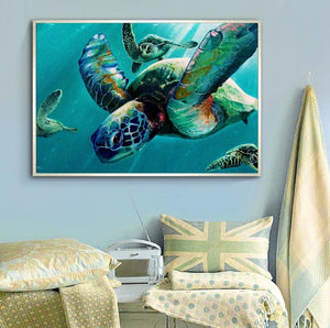 Aquarelle Sea Turtle | Canvas Art - Science Factory Shop