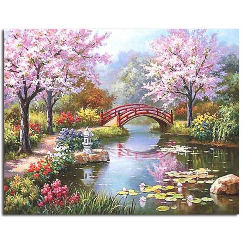 Bridge in the Park | Number Painting (NEW) - Science Factory Shop