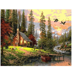 House in the Woods | Number Painting (NEW) - Science Factory Shop