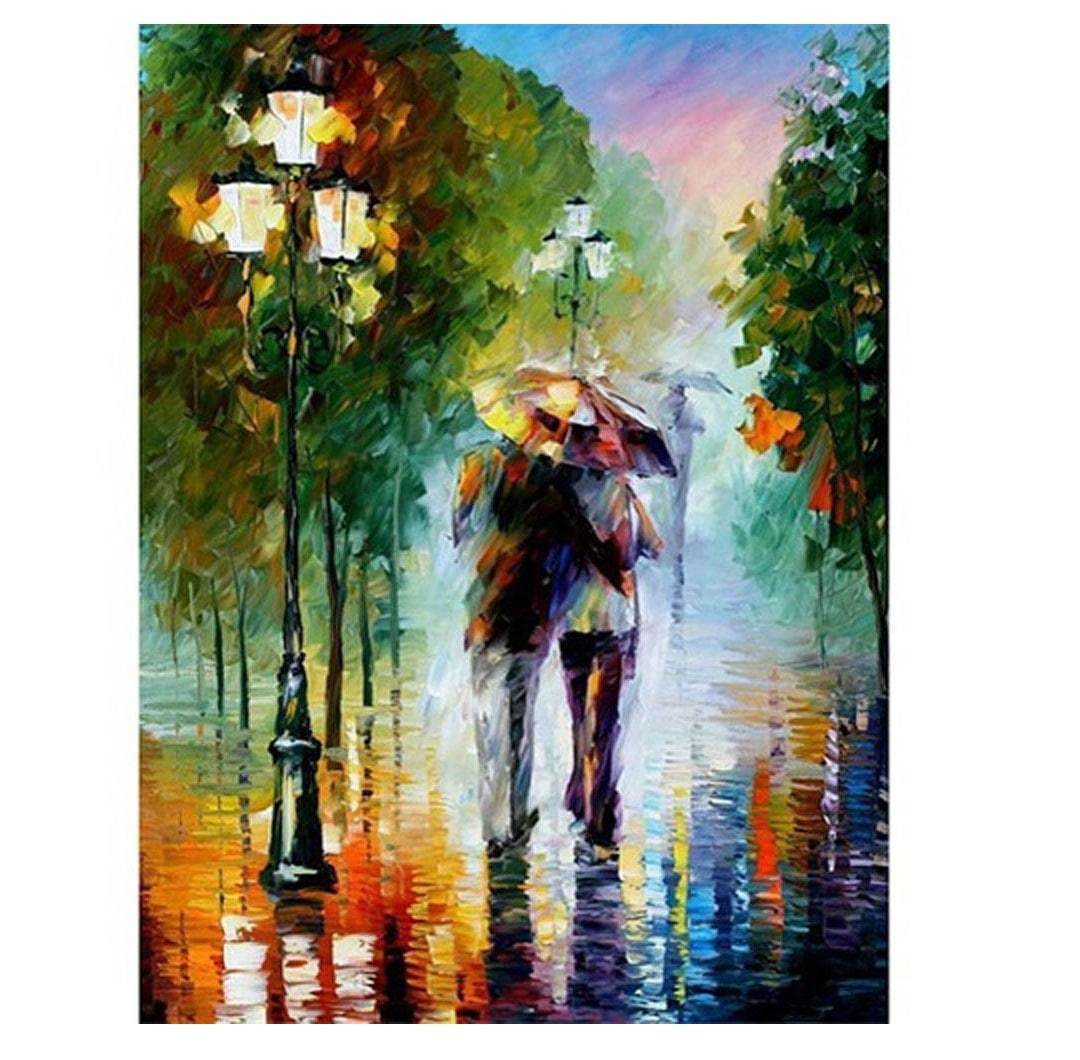 Lovers in the Rain | Number Painting (NEW) - Science Factory Shop