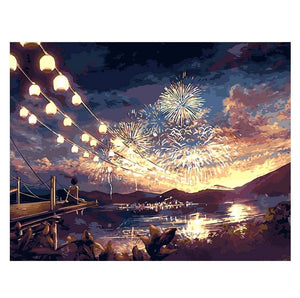 Fireworks at the Lake | Number Painting (NEW) - Science Factory Shop