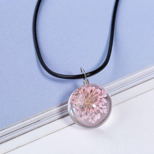 Flower Necklace | Leather Necklace - Science Factory Shop