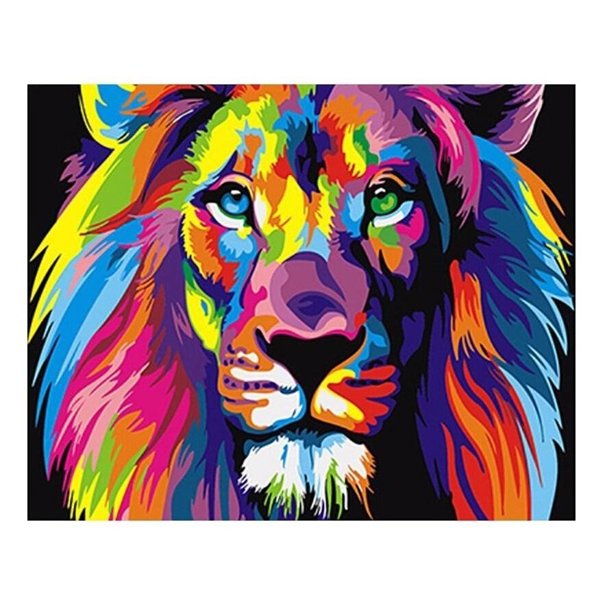 Rainbow Lion | Number Painting - Science Factory Shop