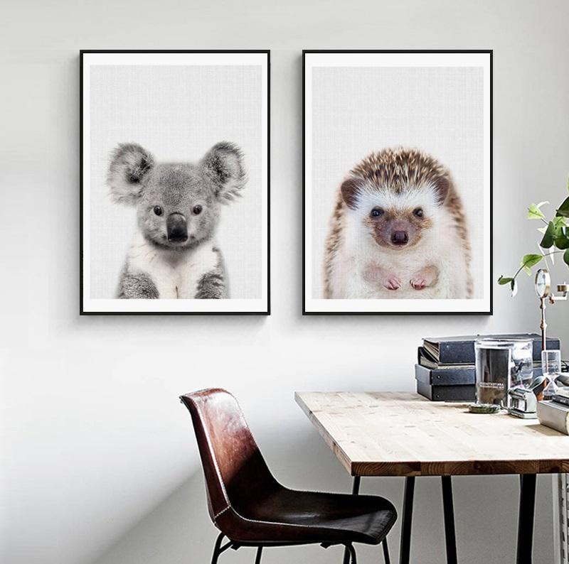 Hedgehog and Koala | Canvas Art - Science Factory Shop