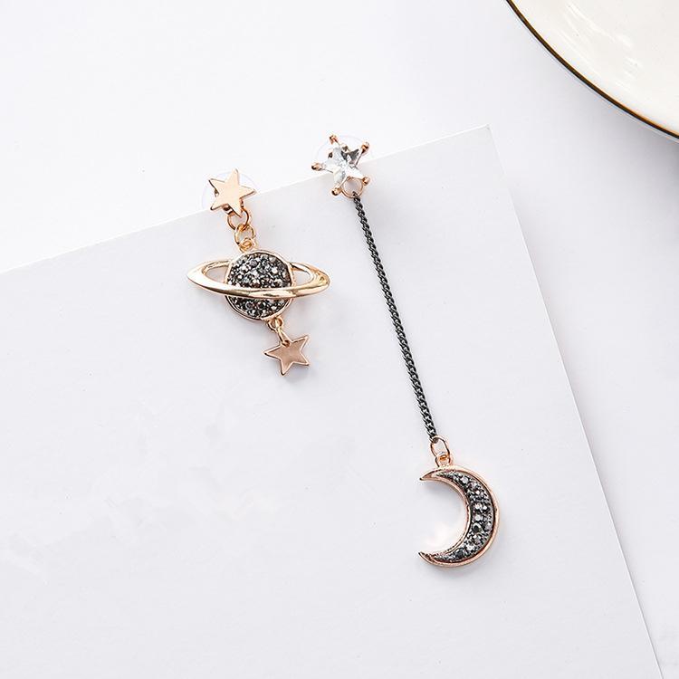 Asymmetrical Celestial Body Earrings - Science Factory Shop