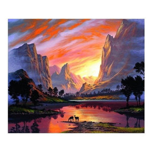 Mountain Landscape | Number Painting (NEW) - Science Factory Shop