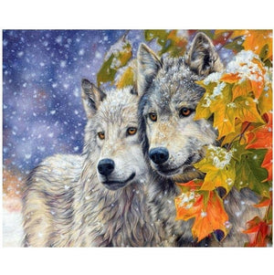 Wolves in the Snow | Number Painting (NEW) - Science Factory Shop