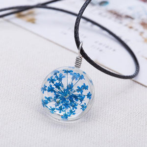 Flower Necklace | Leather Necklace - Science Factory Shop