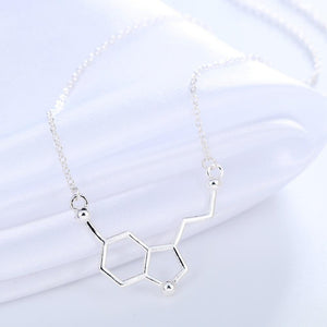 Serotonin "Happiness Hormone" Molecule Necklace - Science Factory Shop